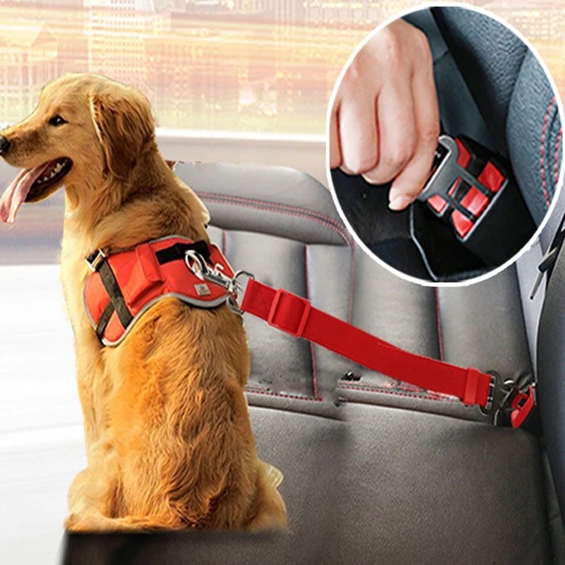 Adjustable Pet Cat Dog Car Seat Belt Harness Lead