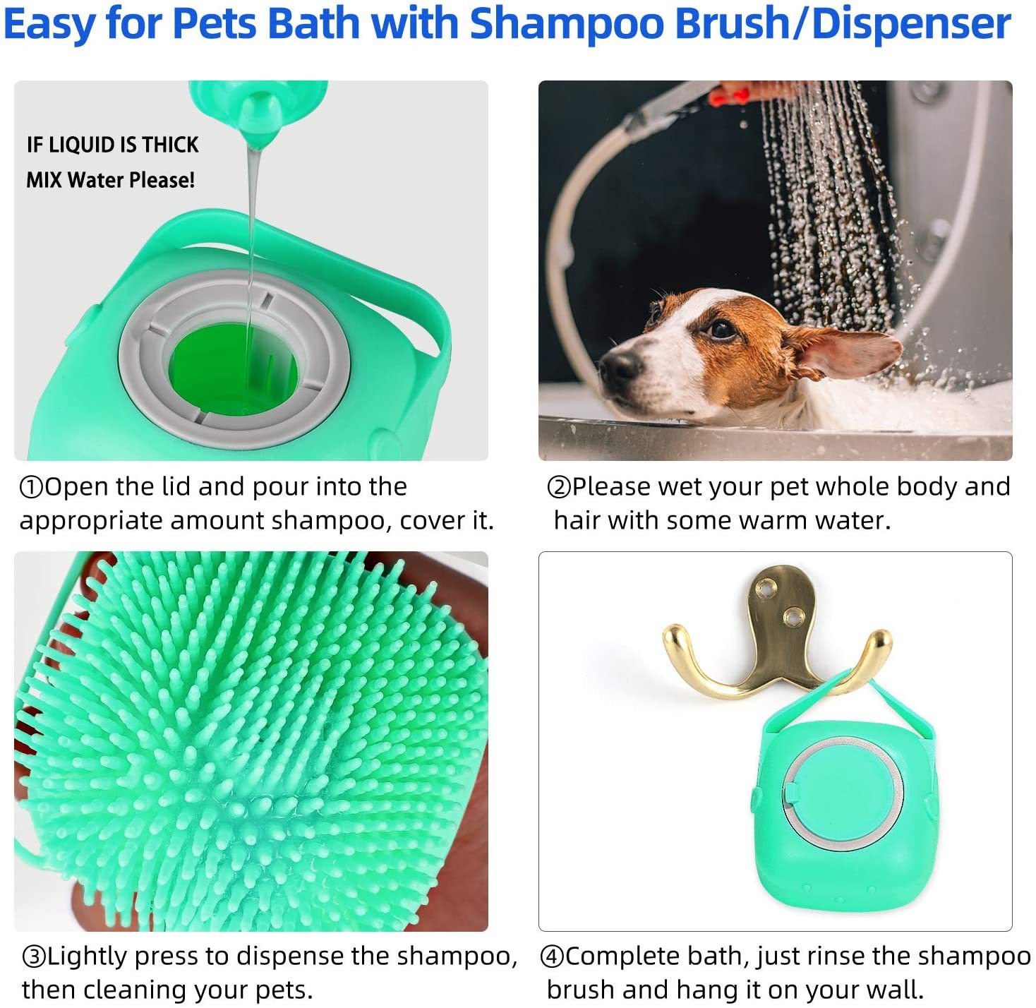 Pet Shampoo and Massager Brush - Image 8