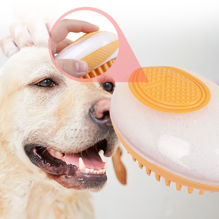 Pet Bath Brush 2-in-1 SPA Massage Comb - Soft Silicone - Image 3