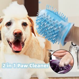 2 In 1 Dog Paw Cleaner - Soft Pet Dog Foot Cleaning Washer Brush
