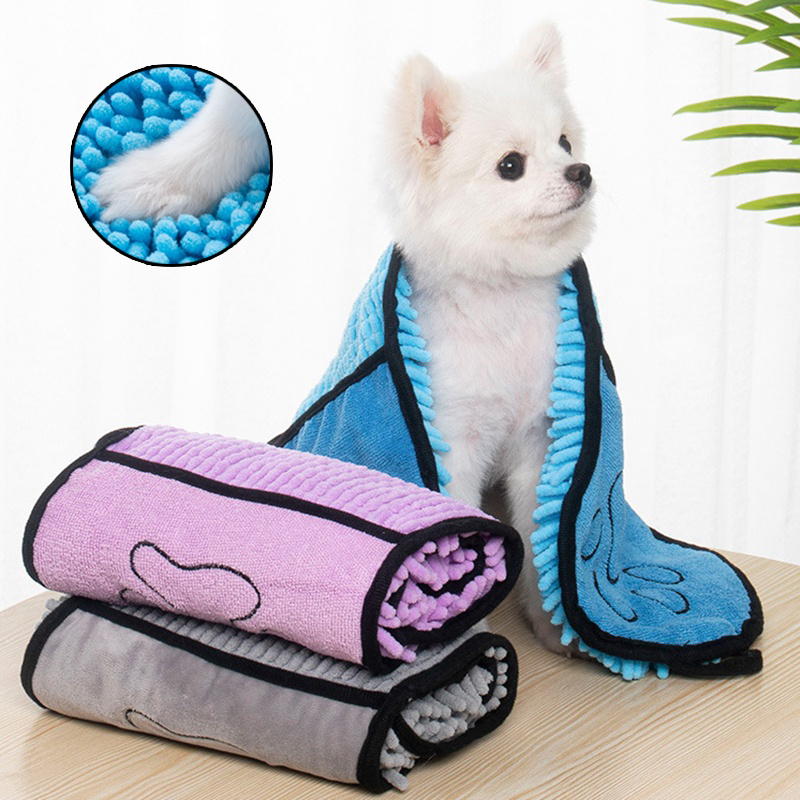 Pet Super Absorbent Dog Microfibre Bath Towels for Quick-Drying