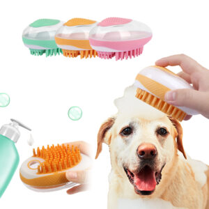 Pet Bath Brush 2-in-1 SPA Massage Comb - Soft Silicone