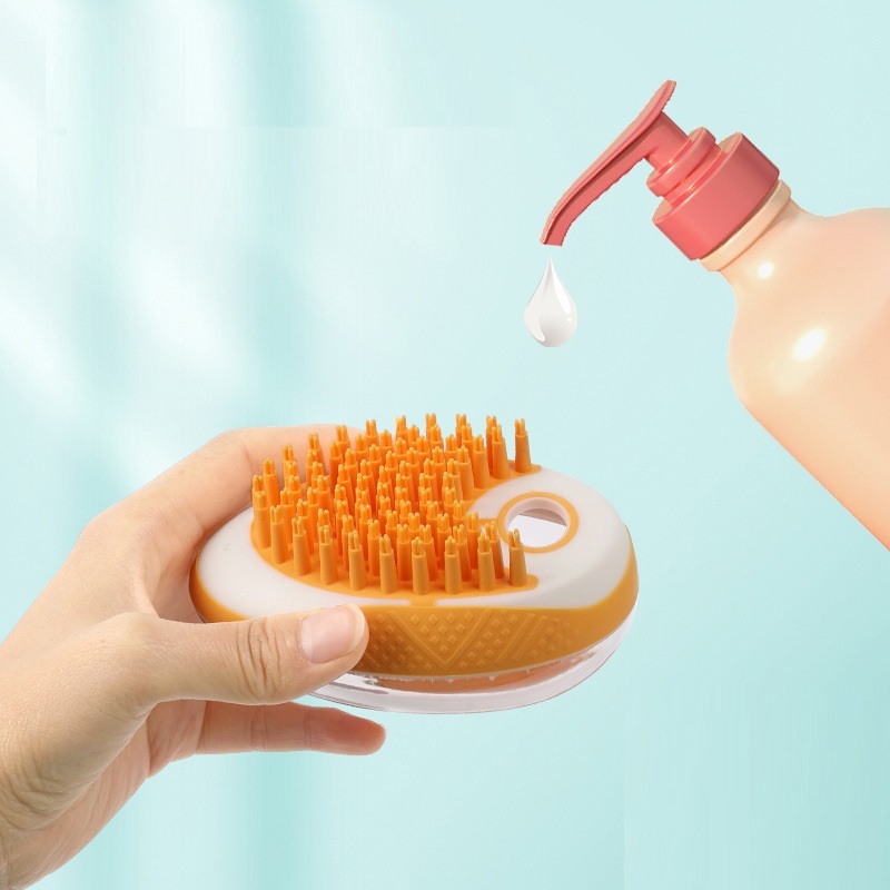 Pet Bath Brush 2-in-1 SPA Massage Comb - Soft Silicone - Image 9